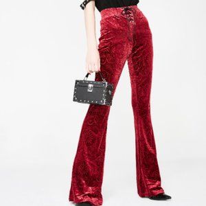 Killstar Velvet Bell Bottom Flares XS